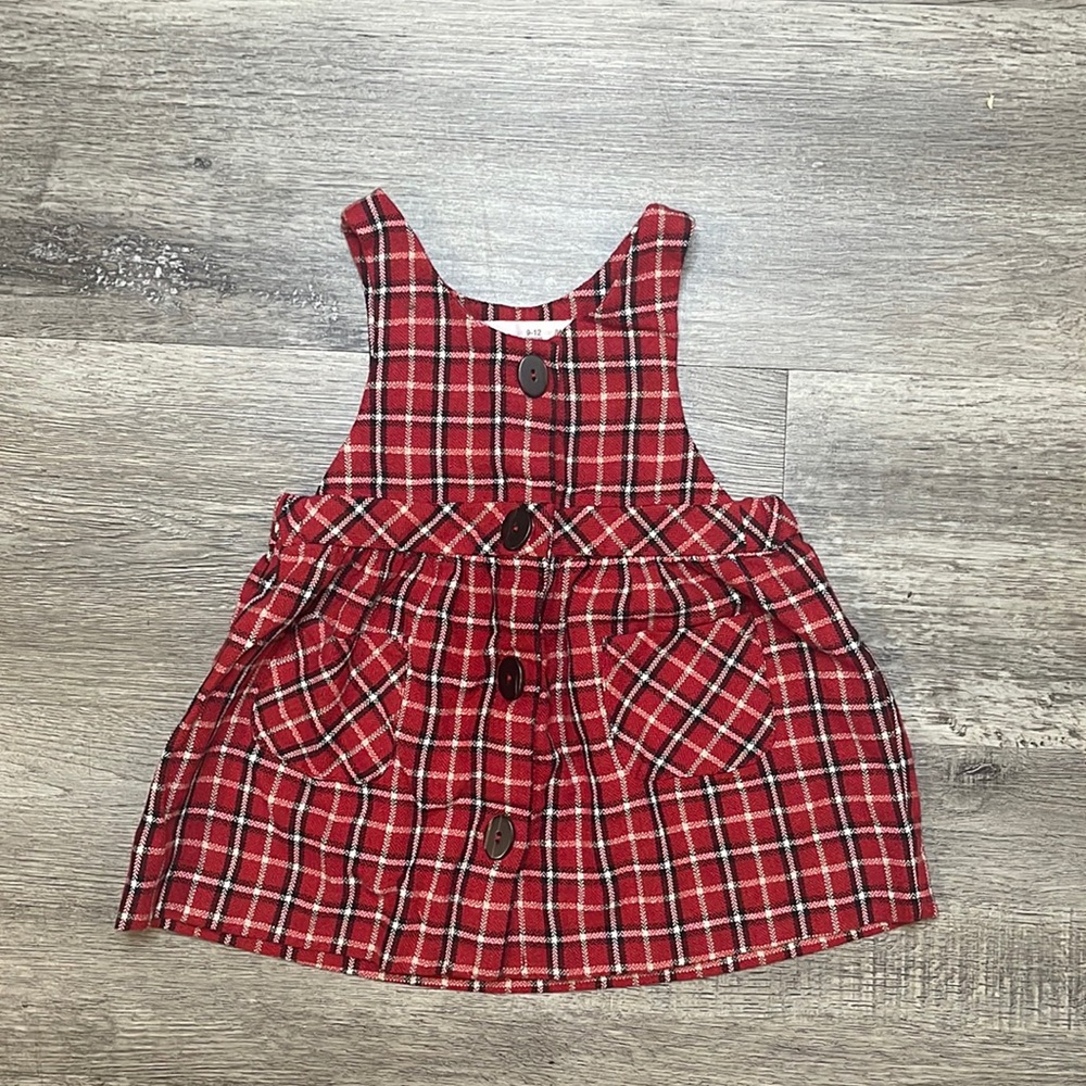 Zara Kids Plaid Overall Dress